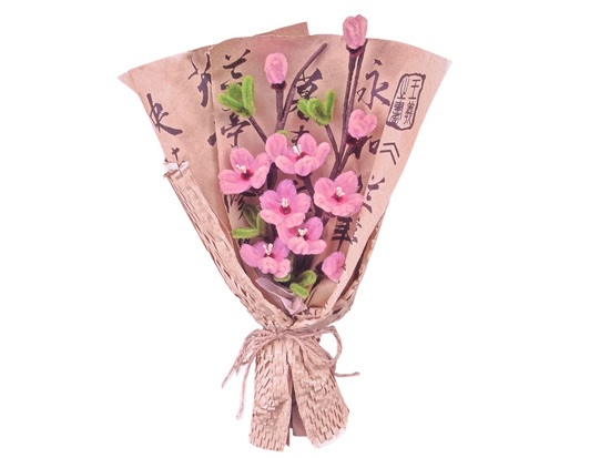 DIY Creative Kit Make a Fabric Flower Bouquet JAPANESE CHERRY ZA5867