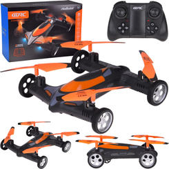 Zdalnie sterowany DRON Quadkopter z kamerką 2w1 Lata + jeździ RC0725 PO