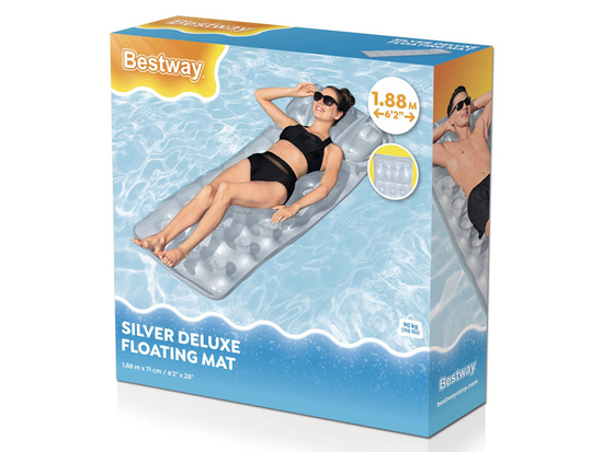 Bestway Inflatable beach mattress with headrest METAL 188x71cm 43024