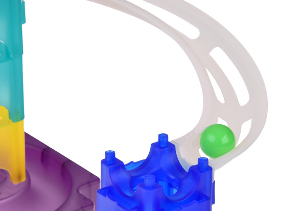 Colorful Marble Run DIY Ball Track with Launcher 58 Pieces ZA5979