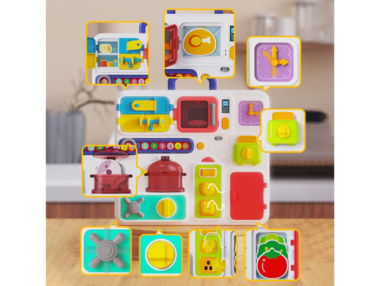 Manipulative board kitchen with sound effects and lights Montessori ZA4658