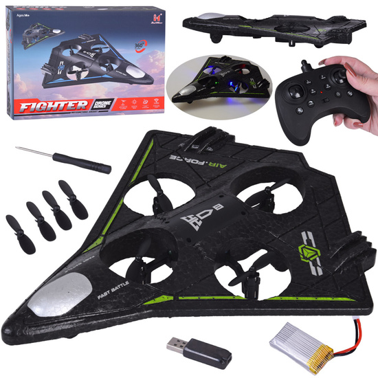 Remote Controlled Lightweight Drone with LED Effects and 360° Stunts RC0751