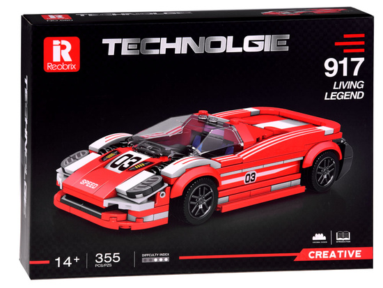 Klocki techniczne Sportowe auto Living Legend 917 CZERWONE 355-ele ZA4754