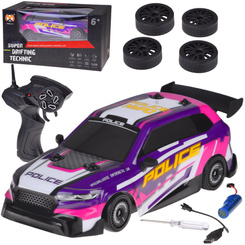 Remote controlled drift car with backlight and replaceable tires 4WD RC0744