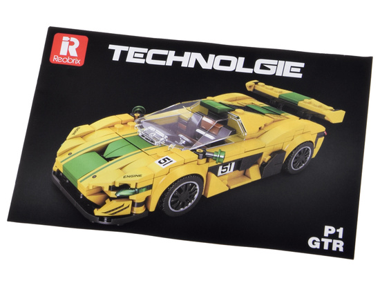Technical blocks Sports car P1 GTR YELLOW-GREEN 368-pcs ZA5781