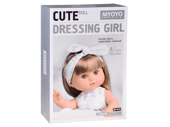 Adorable Doll Jaśminka with Long Hair 38cm in an Elegant Outfit ZA5876