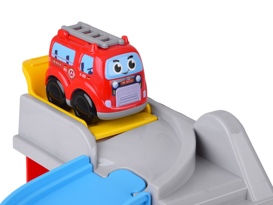 Set of car garage with driveway FIRE BRIGADE + fire truck ZA5691