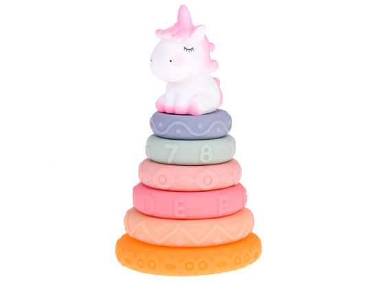 Gummy sensory pyramid with studs blocks + unicorn ZA5172