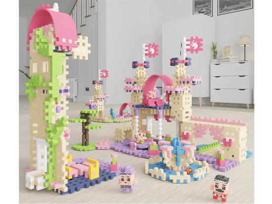 Marioinex Klocki mini wafle Wieża Fantazji 148ele 2 figurki  ZA5493