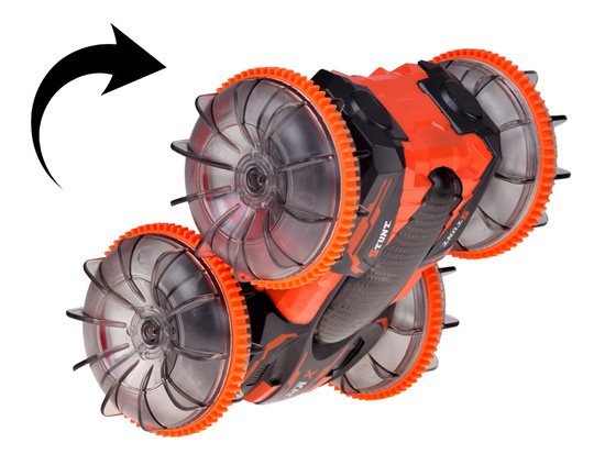 Samochód AMFIBIA 2w1 Stunt r/c zdalnie sterowany Jeździ Pływa Świeci RC0735
