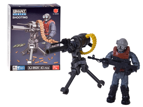 SWAT policeman blocks, movable figure, soldier, model to assemble ZA5724