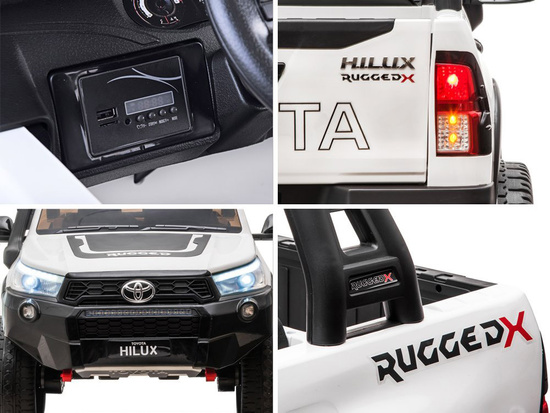 The car is powered by a large Toyota Hilux 2-person battery PA0250