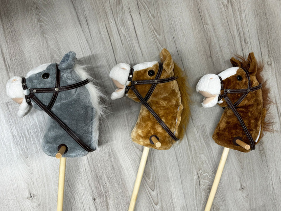 Hobby Horse Horse on a Stick Galloping and Neighing Sound + Moving Muzzle ZA5442