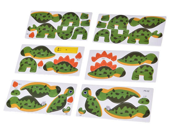 Puzzle 3D Kartonowy Model – Dinozaur Stegosaurus DIY Zrób to sam ZA5810