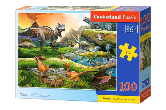 Puzzle 100 el. World of Dinosaurs - dinozaury