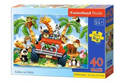 Puzzle 40 el. MAXI Softies on Safari