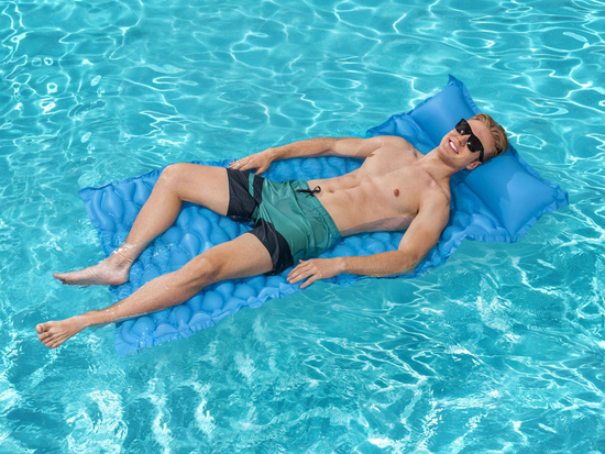 Bestway Inflatable Roll-Up Water Mattress 213x86cm BLUE 44020