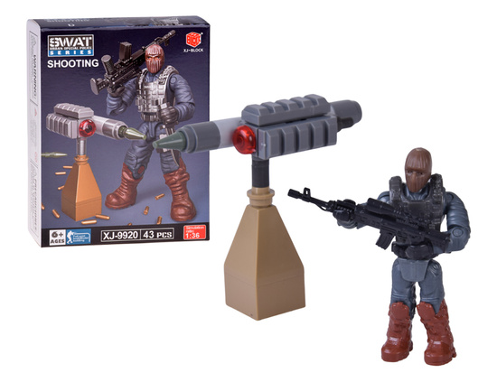 SWAT policeman blocks, movable figure, soldier, model to assemble ZA5724
