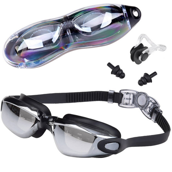 SET UV ANTI-FOG swimming goggles + ear and nose plugs SP0792 SR