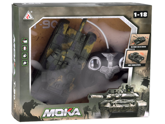 RC Tank with Remote Control, Rotating Turret, Lights, Realistic Sounds RC0728