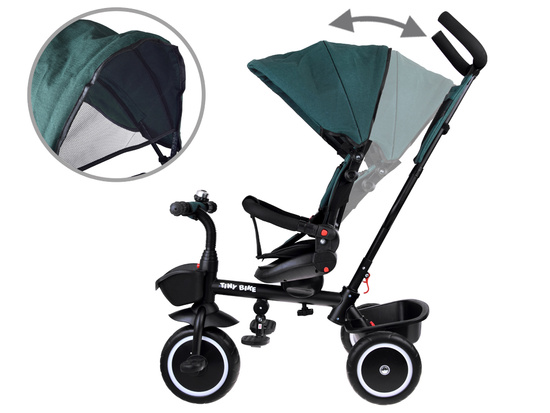 Children's three-wheeled bicycle Tiny Bike 3in1 with a roof ROTATABLE SP0650