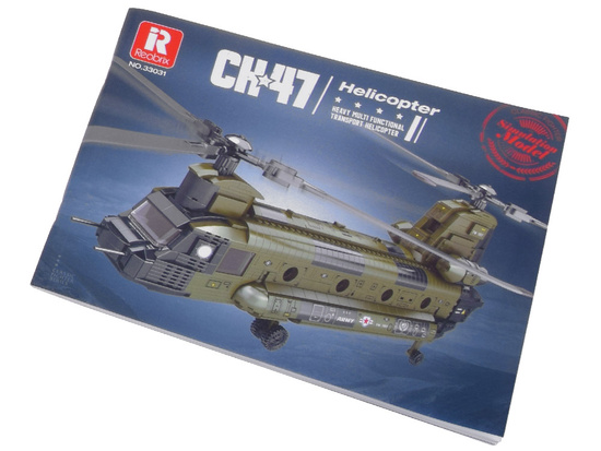 Reobrix Licensed Building Blocks CH-47 Chinook Helicopter 1458 pcs ZA5802