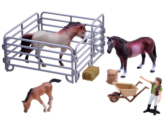 FARM ANIMALS SERIES Set of horses from the farm Figurines COLLECTION ZA2604