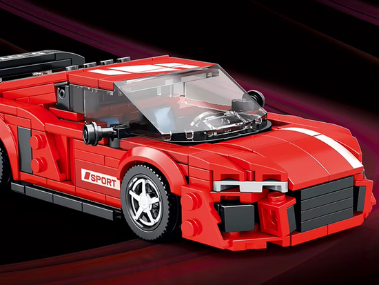 Technical blocks Car RED in the style of a sports coupe 373-piece ZA5782