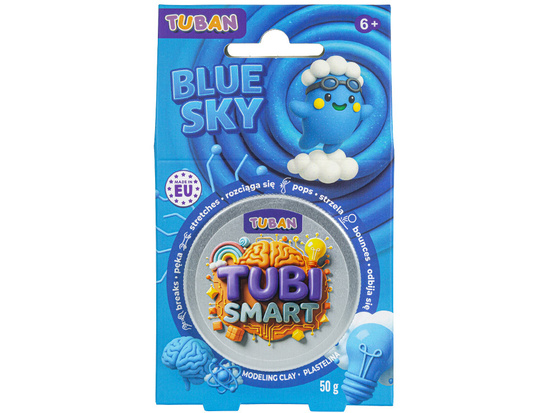 Tubi Smart plastelina sensoryczna Blue Sky rozciąga się strzela odbija się ZA6131