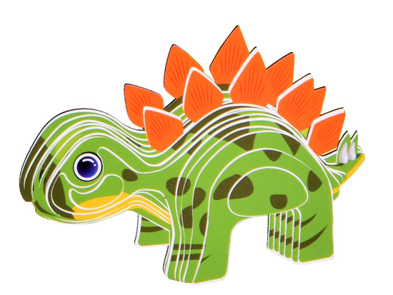 Puzzle 3D Kartonowy Model – Dinozaur Stegosaurus DIY Zrób to sam ZA5810