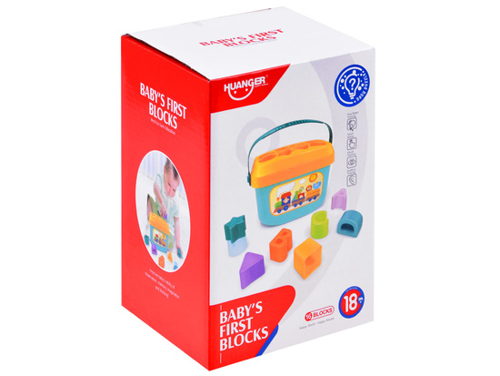 Educational set Bucket blocks letters SORTER 16pcs ZA3803