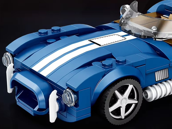 Technical blocks Sports car blue classic roadster 312-piece ZA5792