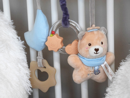 Crib Hanging Toy with Teddy and Teether – Newborn Gift ZA5878