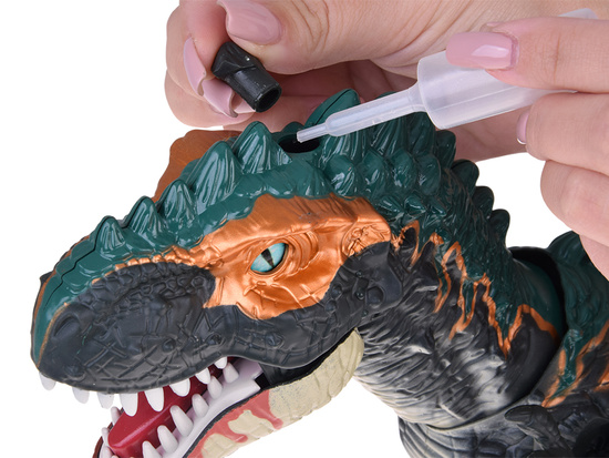 Large robot dinosaur walks, roars, LAYS EGGS, light effects pair ZA5716