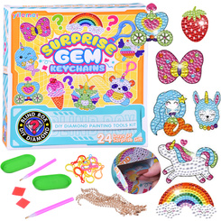 Creative Advent calendar with diamond embroidery, 24 key rings