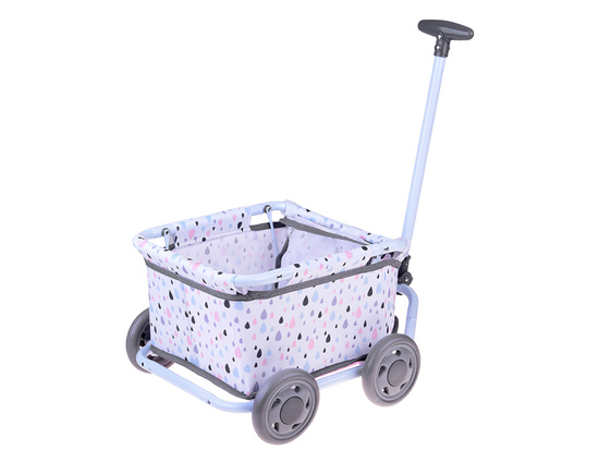 Doll and Teddy Stroller with Handle – Adorable Pull-Along Wagon ZA5919