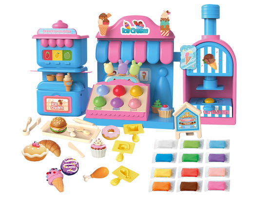 Sweet set of PLASTIC Ice Cream Parlor Confectionery - lots of accessories ZA5895