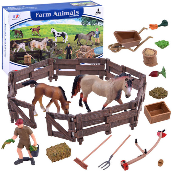 ANIMALS SERIES FARM Large set of animals FARM Figures HORSES ZA2991