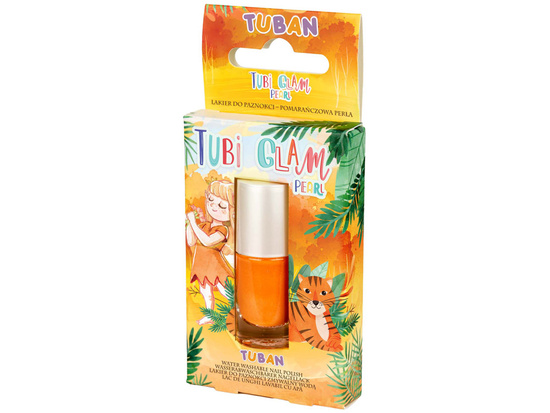 Tuban Tubi Glam Nail Polish for Kids Orange Pearl 5ml ZA6120