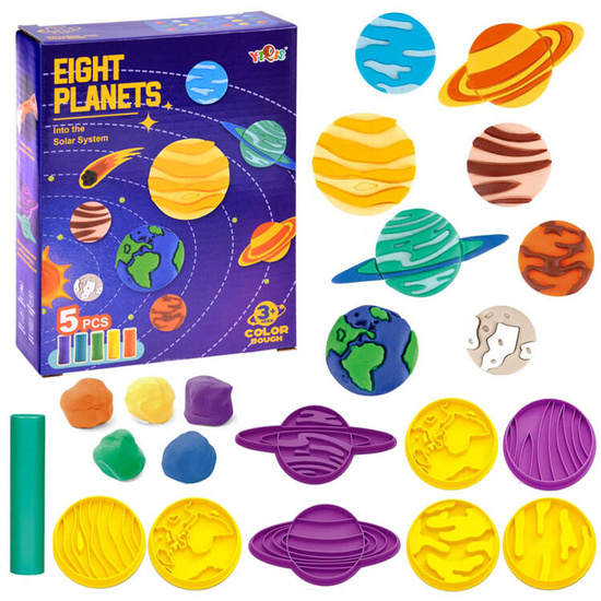 Educational set of plasticine PLANETS solar system molds ZA4649