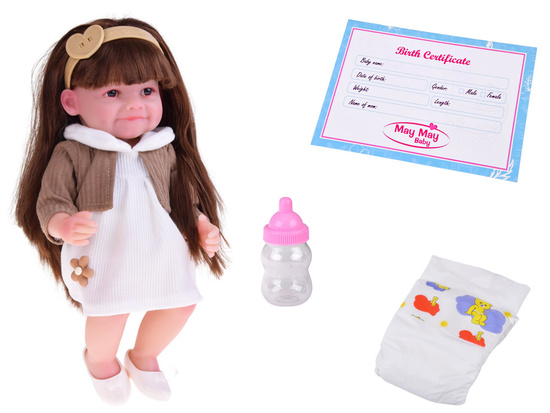 Lovely Tosia doll made of soft rubber, long hair, dress, 30 cm ZA5832