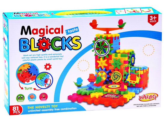 Spatial construction blocks WAFFLES 81 pieces for small children ZA2951