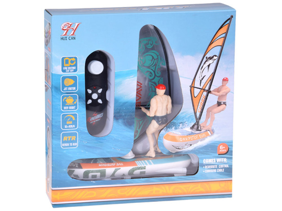 Remote-controlled, luminous WINDSURFER floating with remote control RC0740