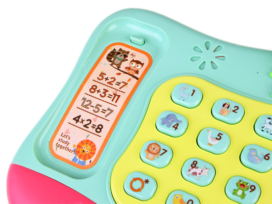 Colorful button phone plays melodies and lights ZA4625