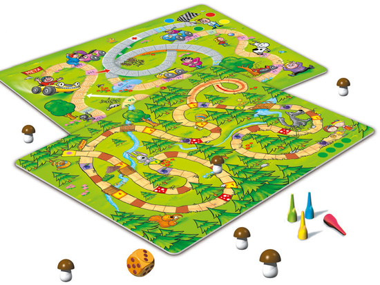 Board game 2 games Mushroom picking + Rally 2in1 GR0581
