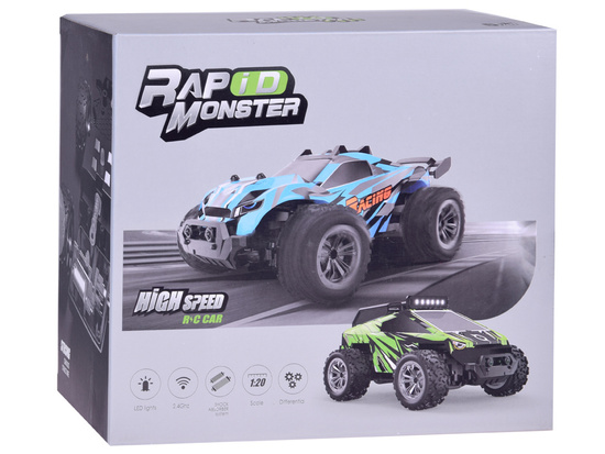 Remote controlled car RAPID MONSTER with remote control + backlight RC0682