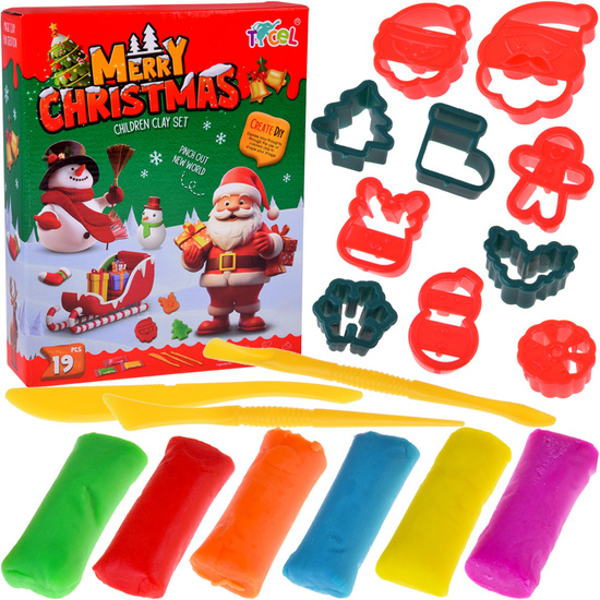 Set of clay + Christmas themed molds ZA5764