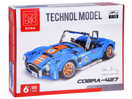 Klocki techniczne 1816-elementów Auto sportowe Cobra-427 ZA5307 