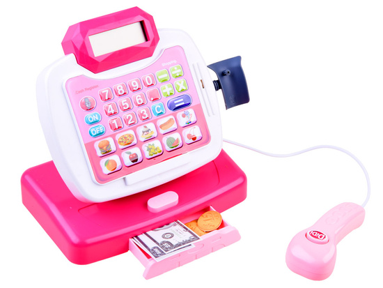 Cash register, shopping cart, groceries ZA3882