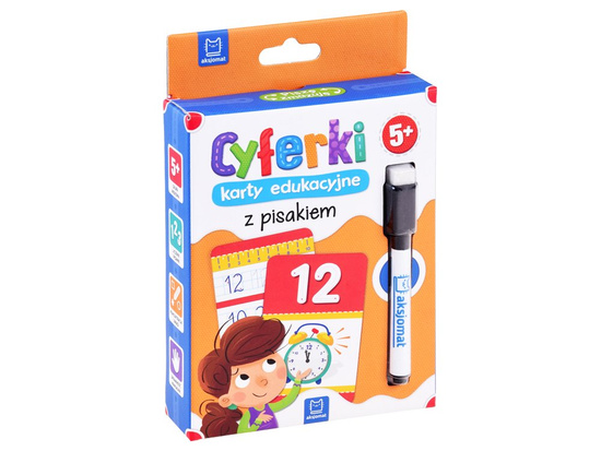 Aksjomat Cyferki - karty edukacyjne z pisakiem KS0058